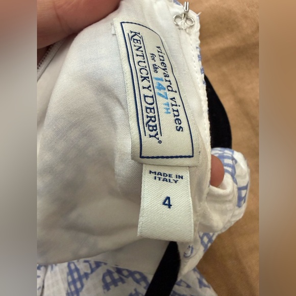 Vineyard Vines Sleeveless White and Blue Floral Tie-Front Midi Dress - Picture 11 of 11